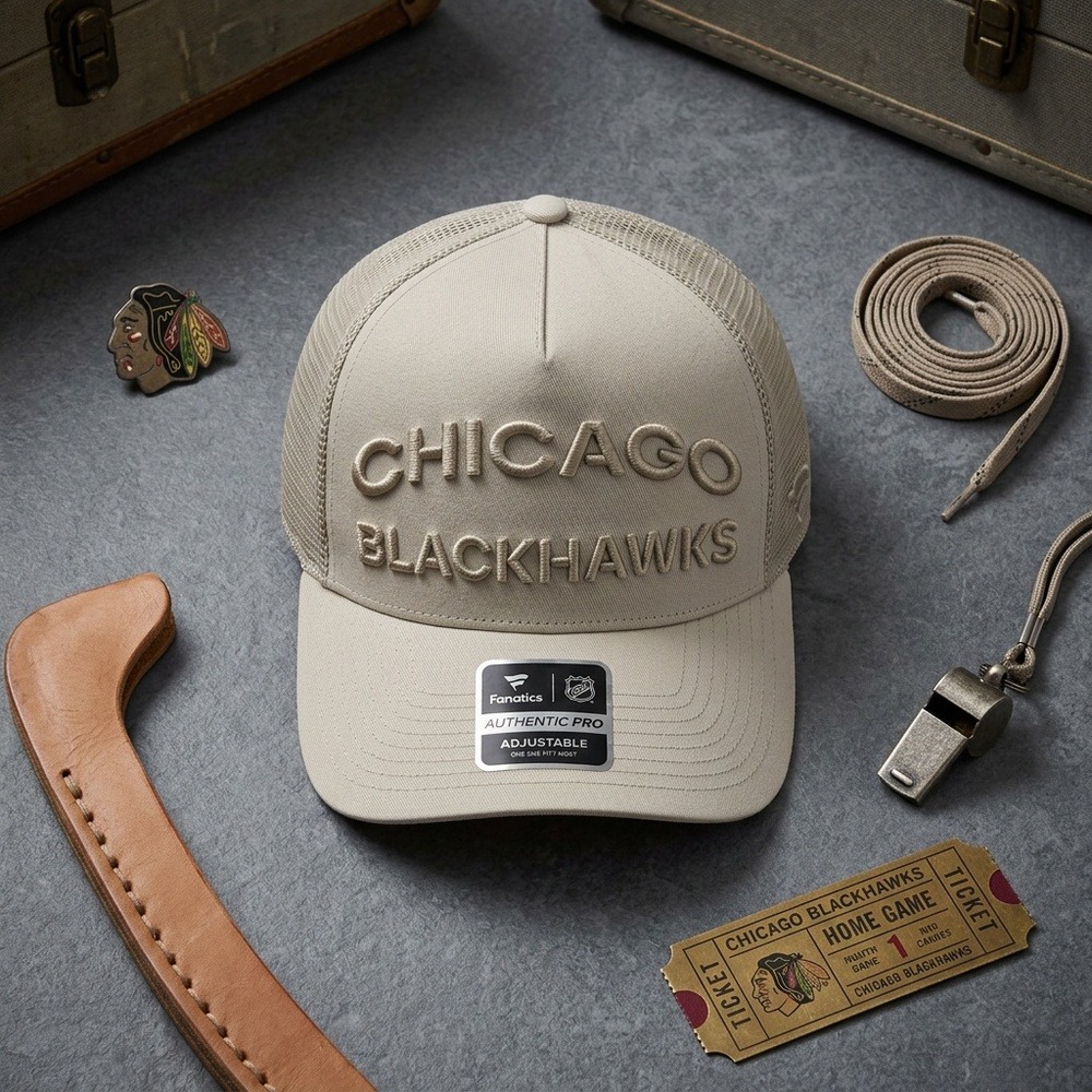 Fanatics Chicago Blackhawks Authentic Pro Moonstruck Gray Trucker Snapback Hat